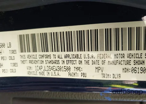 2014 Jeep Cherokee Limited from USA, damaged, VIN 1C4PJLDS4EW301500